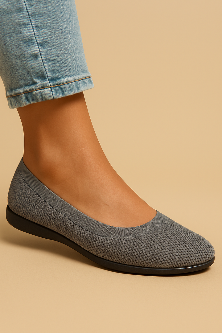 Atmungsaktive Strick-Ballerinas für Damen mit flexibler Passform