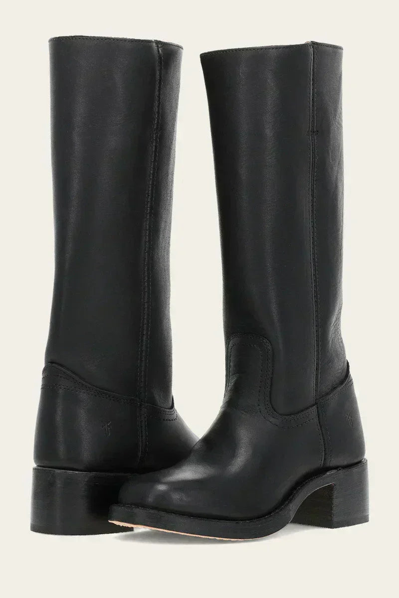 Holli | Elegante Damenstiefel aus Leder mit schlanker Schaft