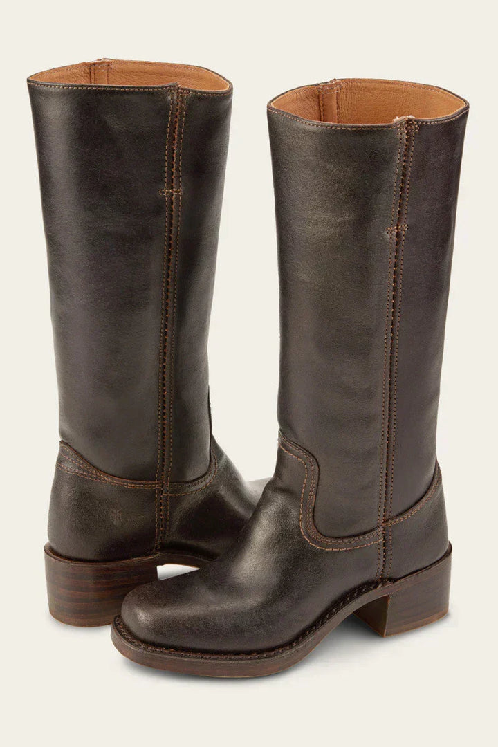 Holli | Elegante Damenstiefel aus Leder mit schlanker Schaft