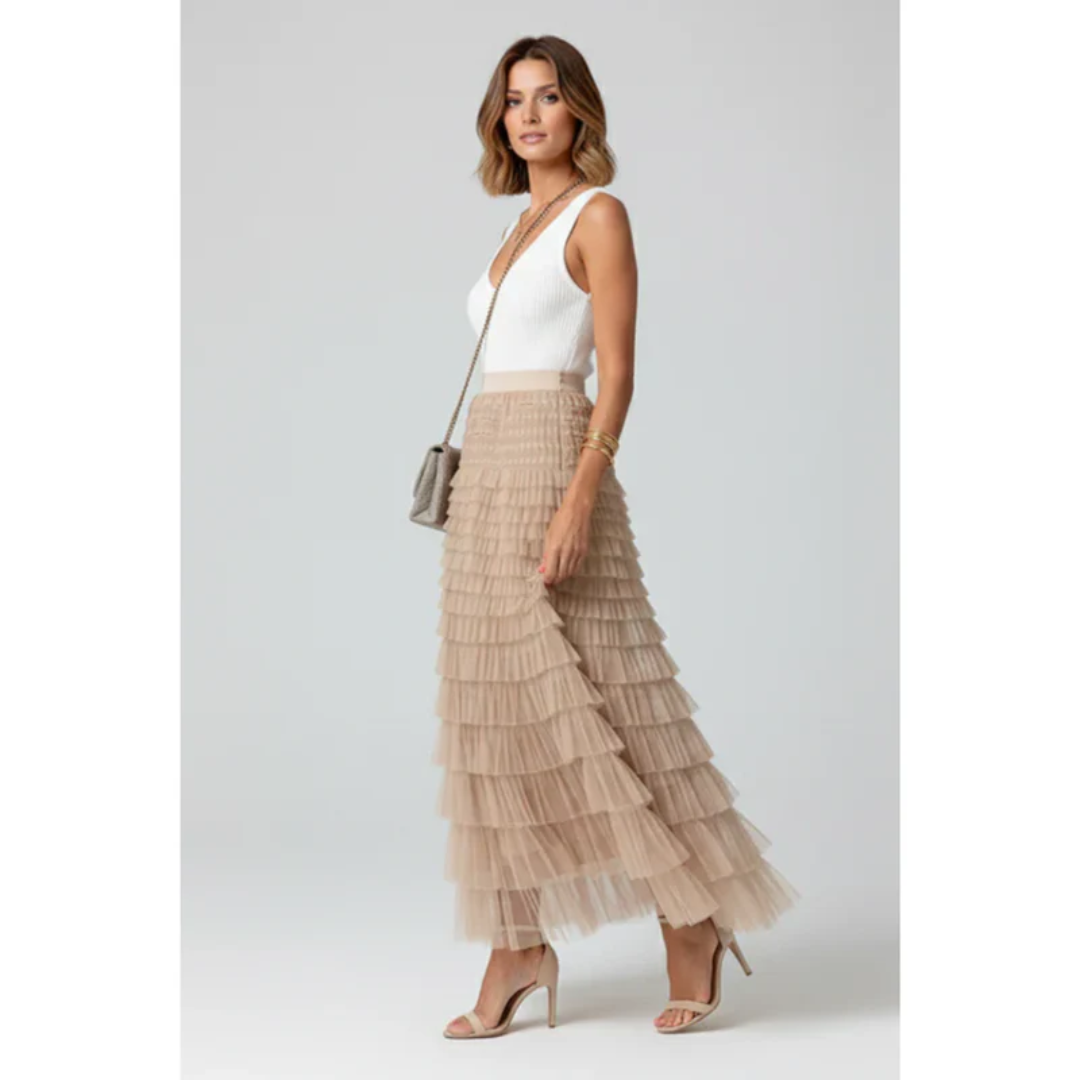 Carlotta | Damen Midirock Tüll Elegant