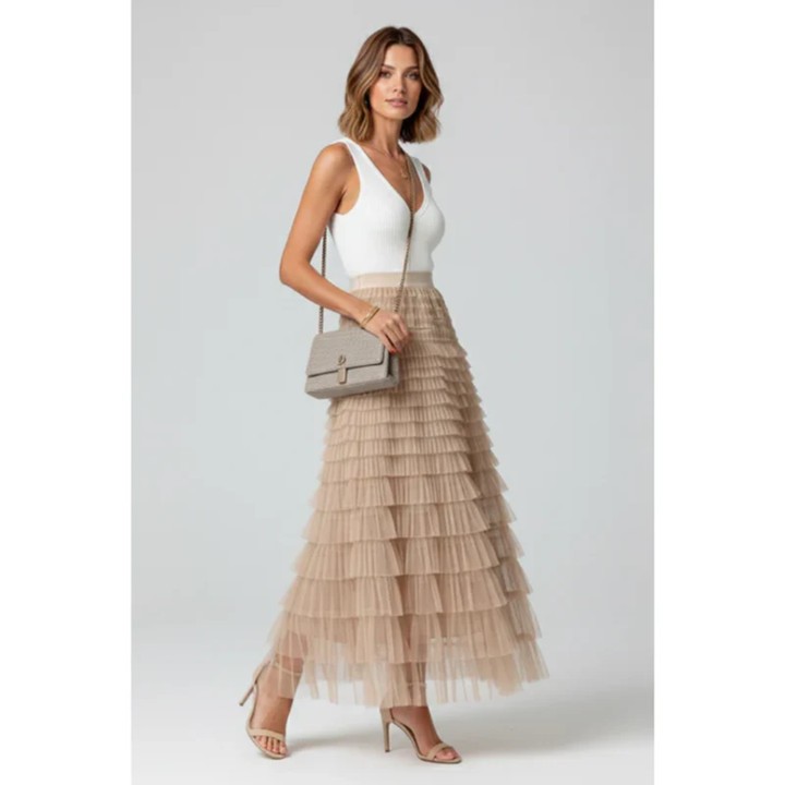 Carlotta | Damen Midirock Tüll Elegant