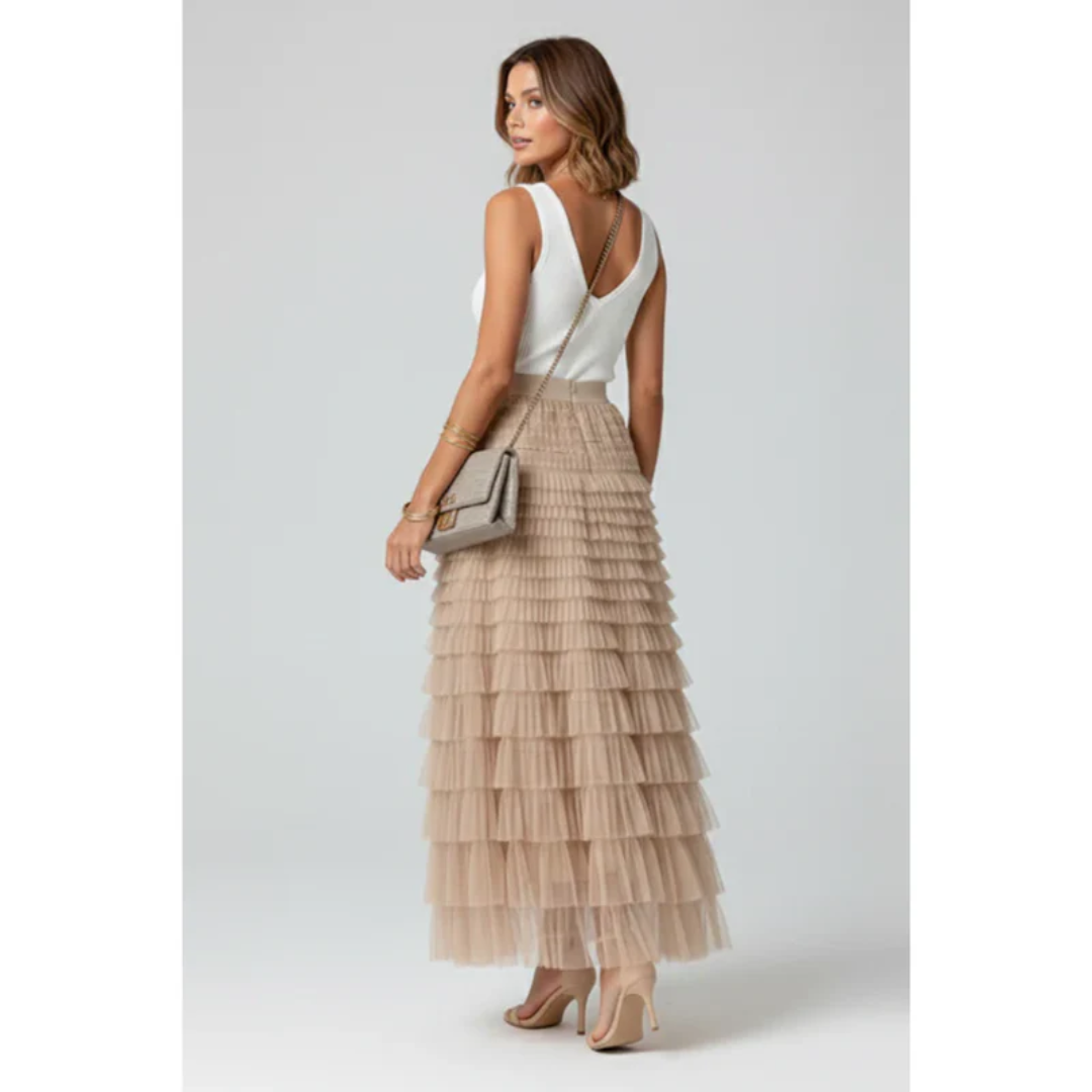 Carlotta | Damen Midirock Tüll Elegant