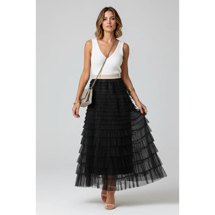 Carlotta | Damen Midirock Tüll Elegant