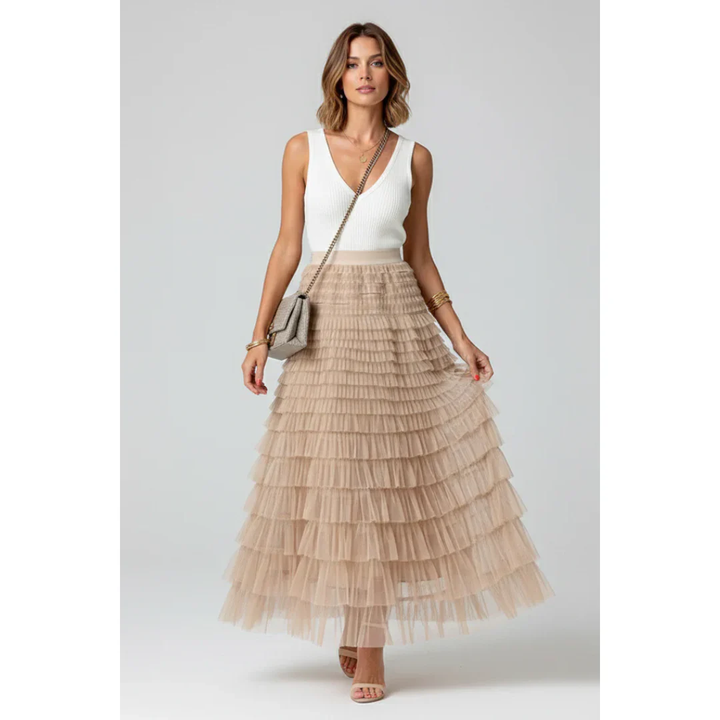 Carlotta | Damen Midirock Tüll Elegant