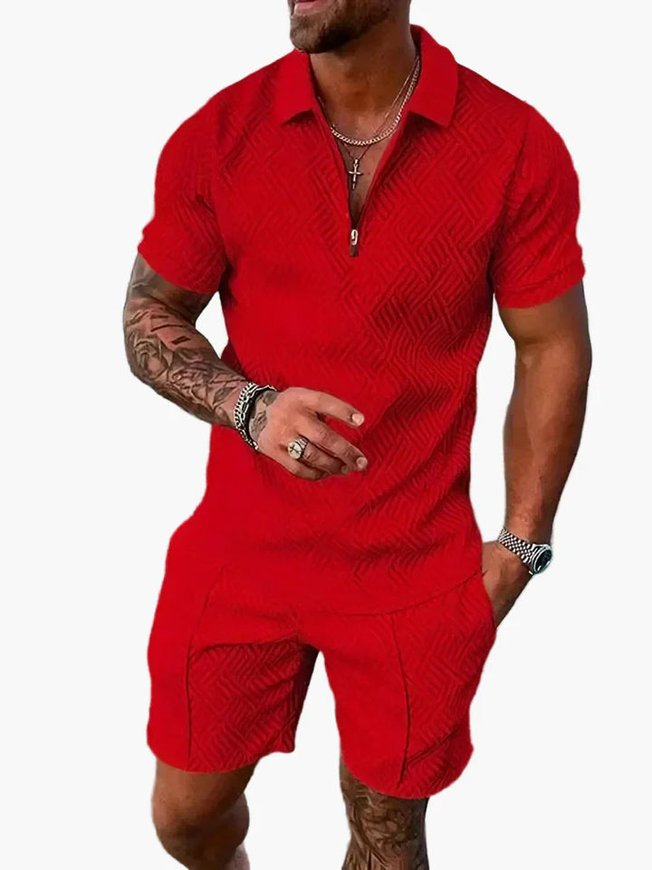 Set aus Polo und Shorts im lässigen Stil für Herren – Sommerliche entspannte Eleganz