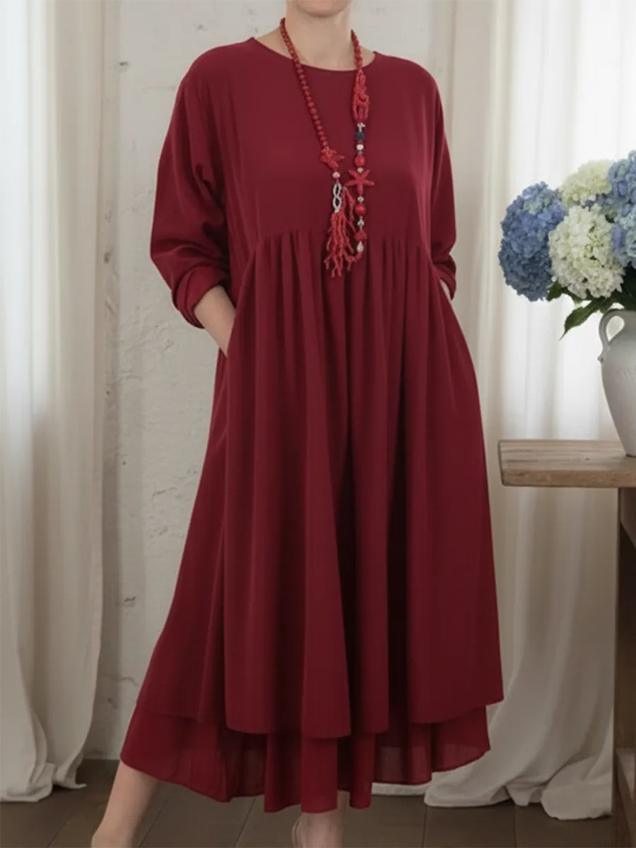 MELVARIA - Entspanntes Midi-Kleid