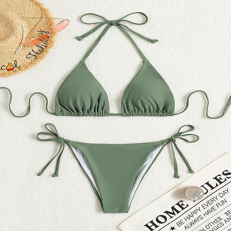 Donna – Bikinis mit Bindebändern in einfarbig
