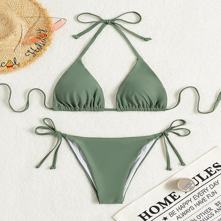 Donna – Bikinis mit Bindebändern in einfarbig