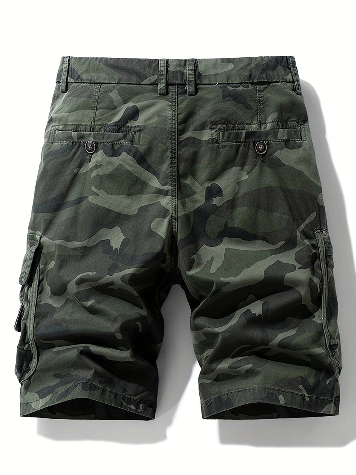 Herren-Bermudashorts mit Camouflage-Design und Taschen