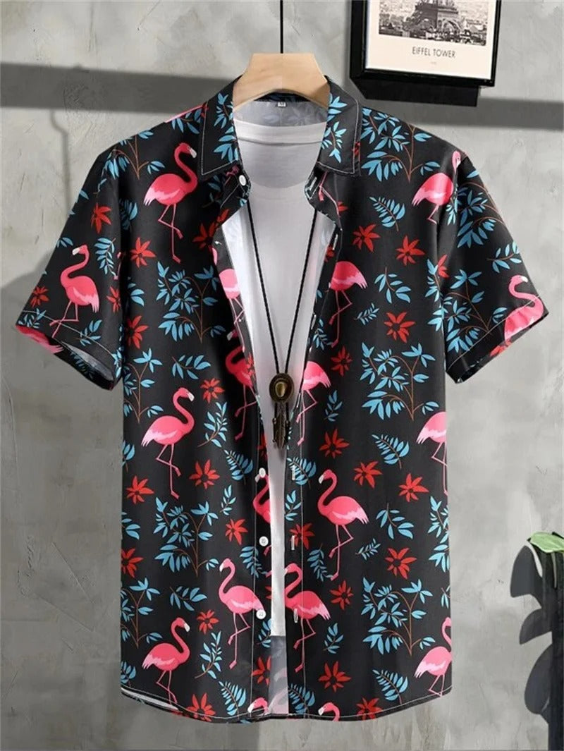Tropisches 3D-Blumen-Hawaii-Hemd – Stil und Komfort in einem