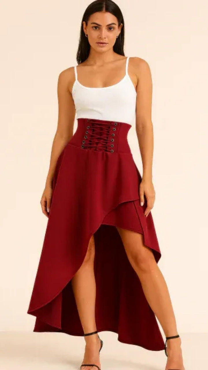 Damen Rock lang mit Schlitz | Midi