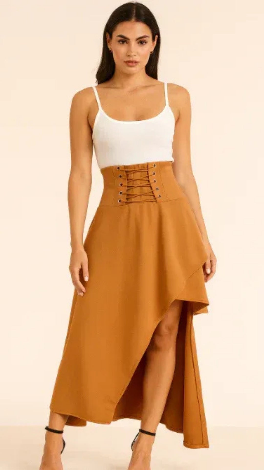 Damen Rock lang mit Schlitz | Midi