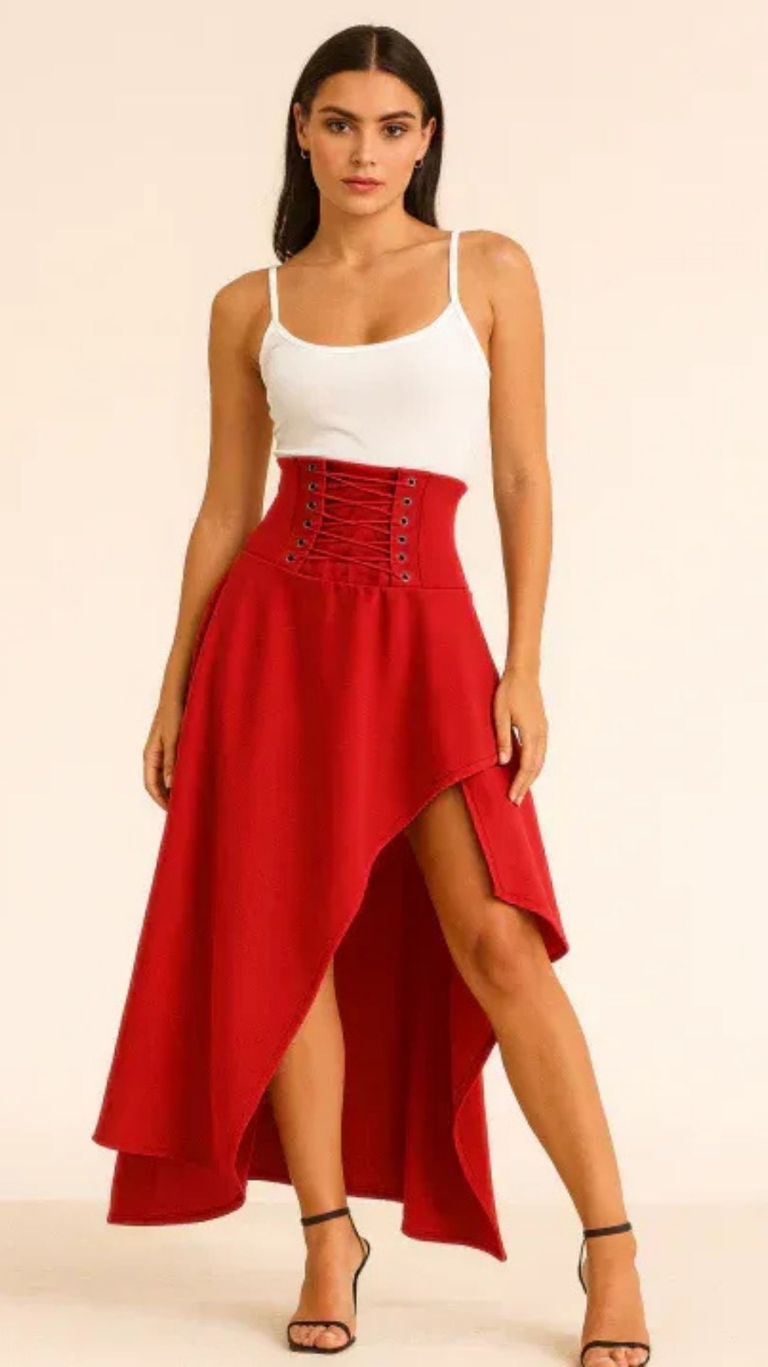 Damen Rock lang mit Schlitz | Midi