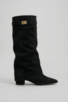 Damen Knielange Stiefel mit Blockabsatz
