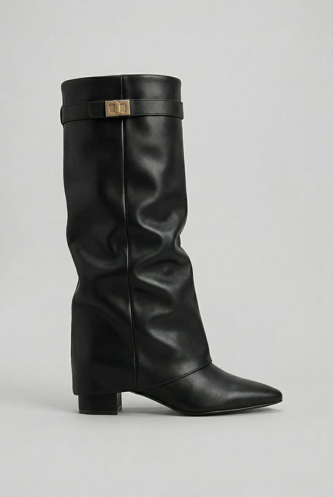 Damen Knielange Stiefel mit Blockabsatz