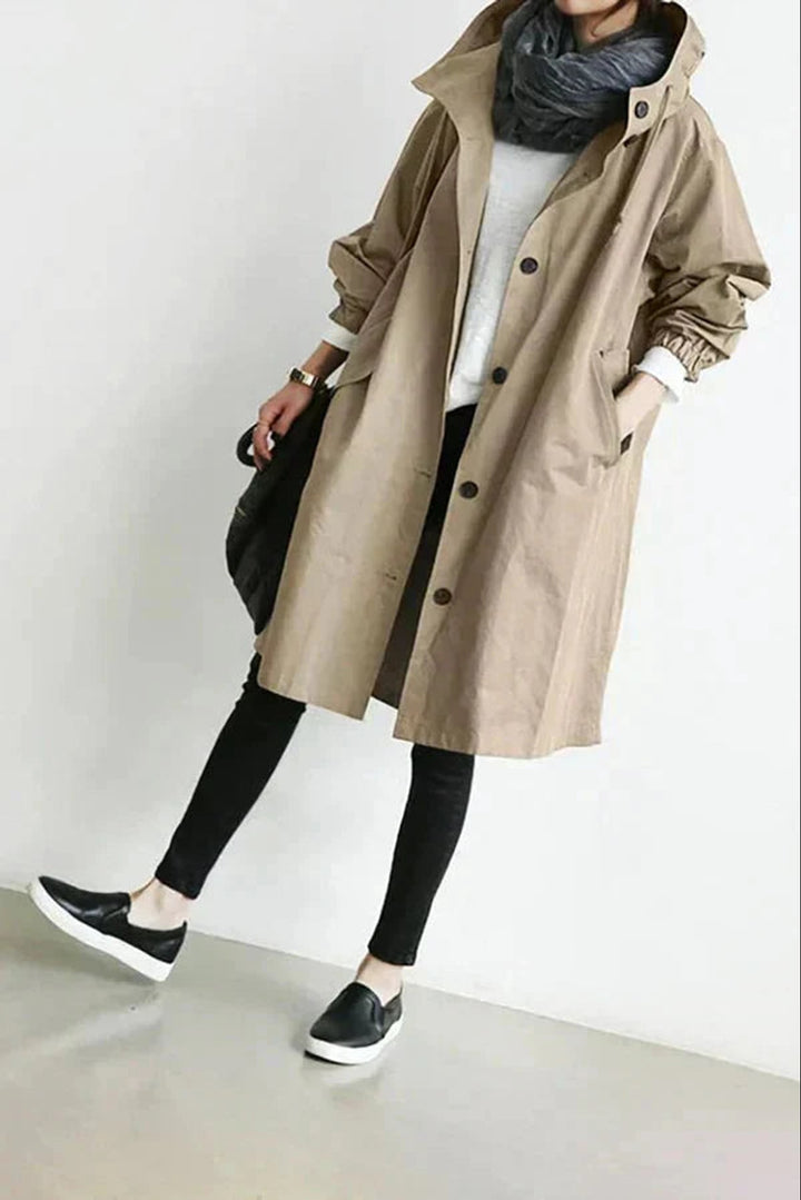 Damen Regenjacke mit Übergroßer Kapuze