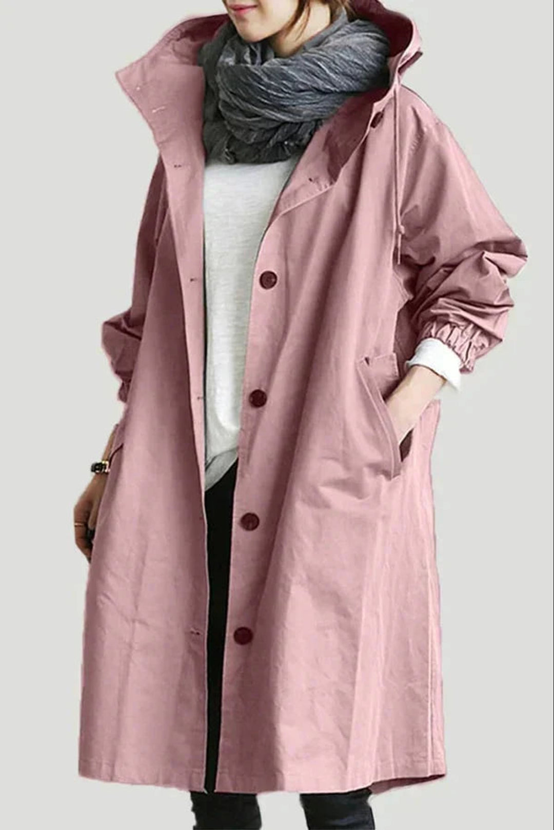 Damen Regenjacke mit Übergroßer Kapuze