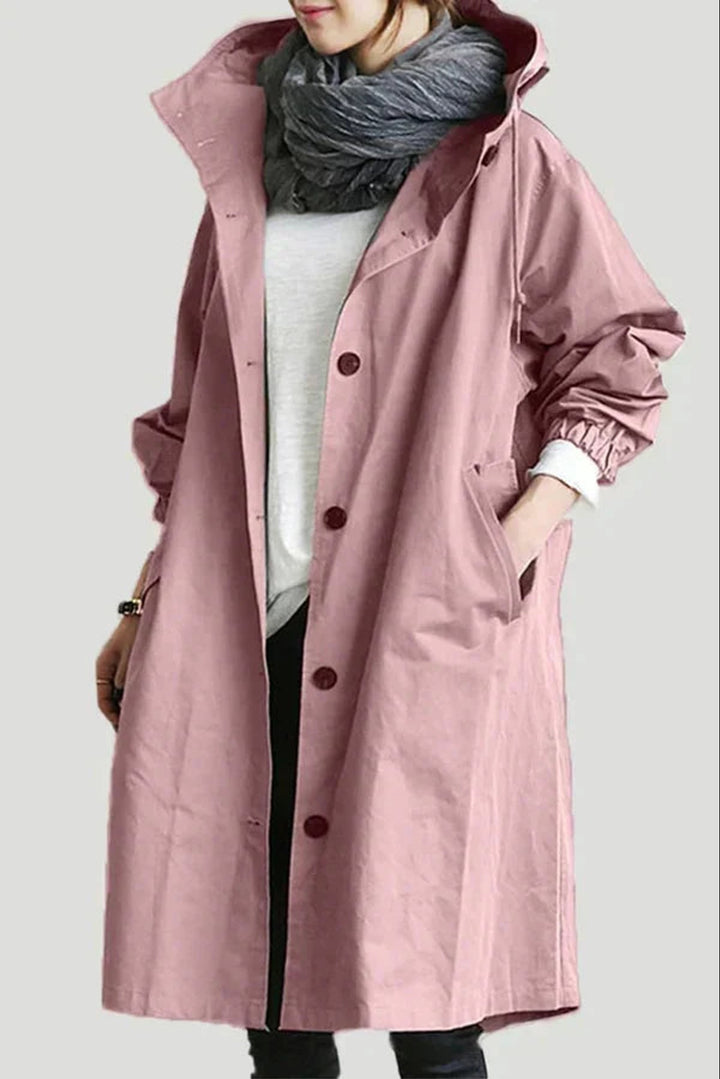 Damen Regenjacke mit Übergroßer Kapuze