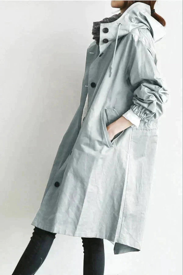 Damen Regenjacke mit Übergroßer Kapuze