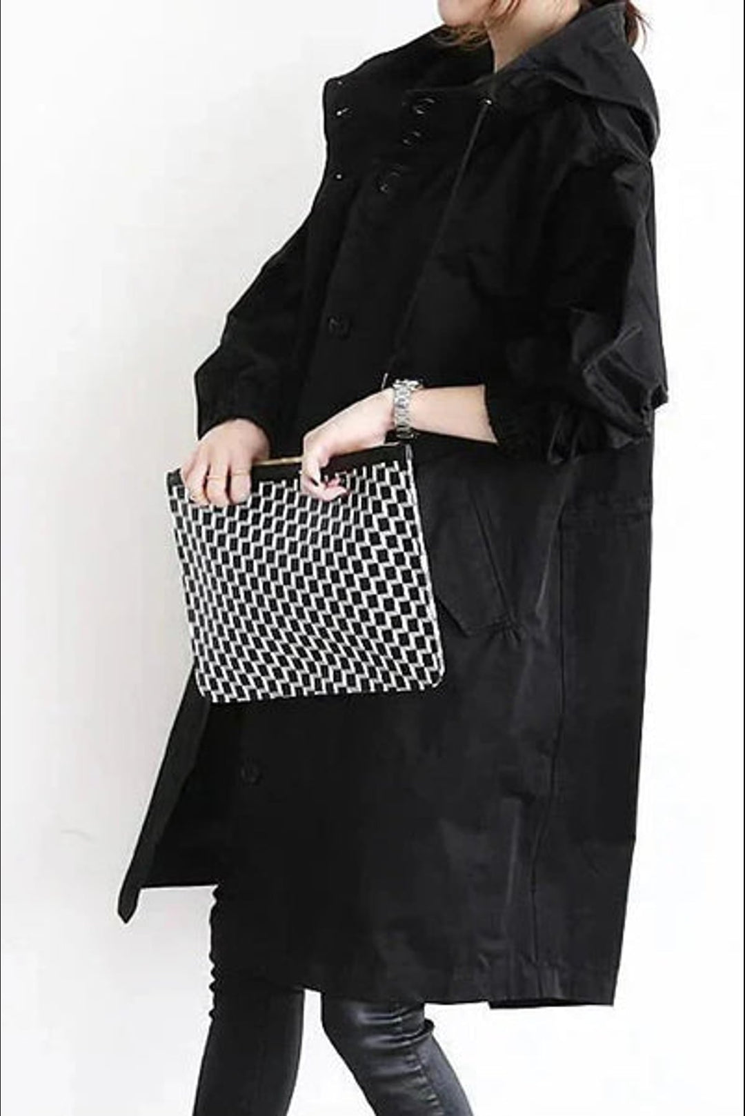 Damen Regenjacke mit Übergroßer Kapuze
