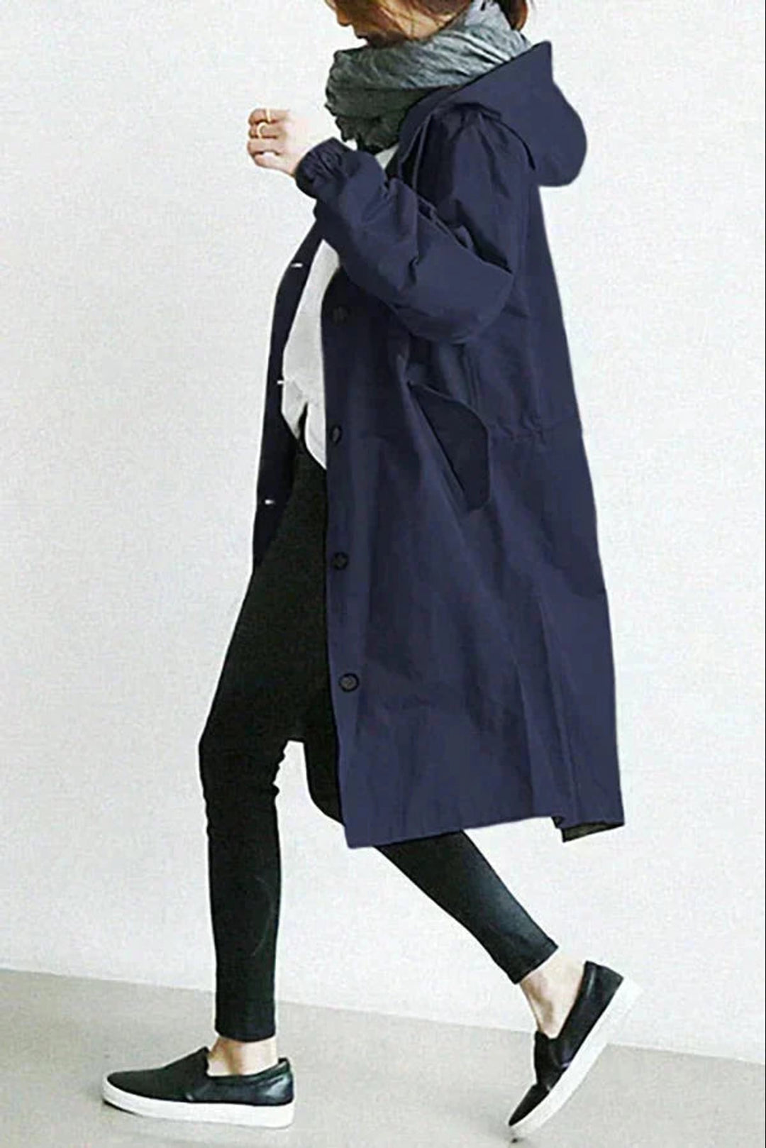Damen Regenjacke mit Übergroßer Kapuze