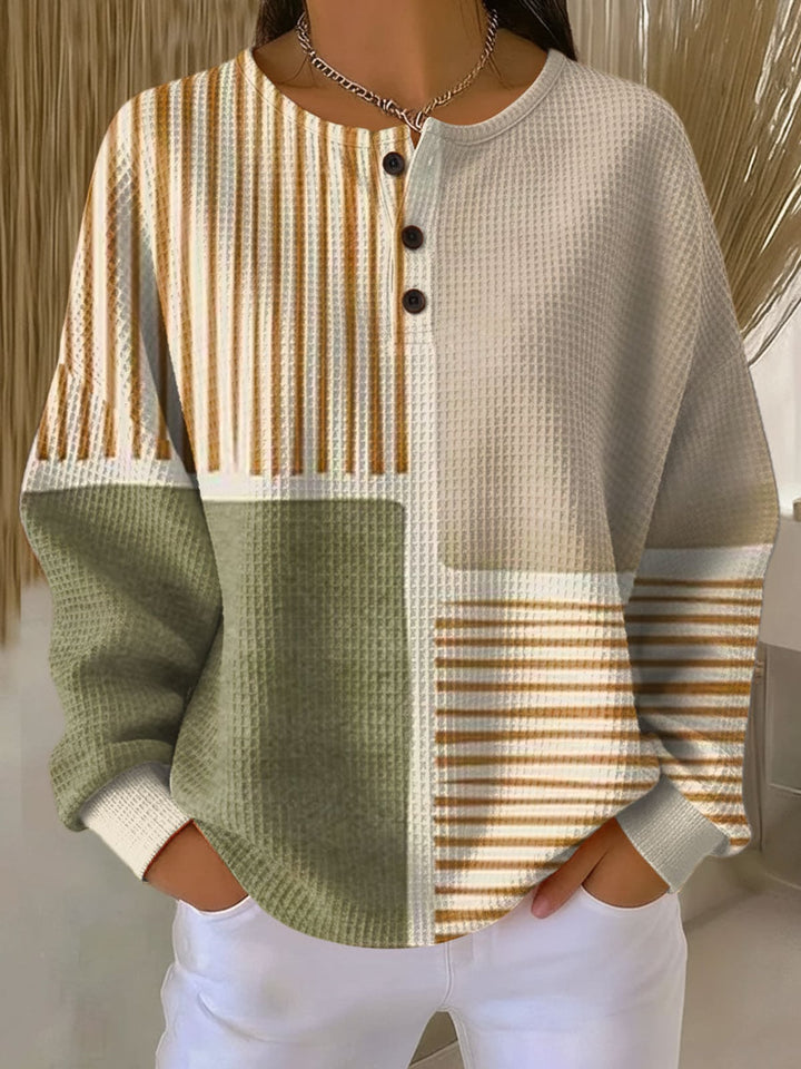 Damen Relaxed Fit Waffle Pullover
