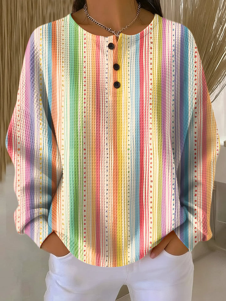 Damen Relaxed Fit Waffle Pullover