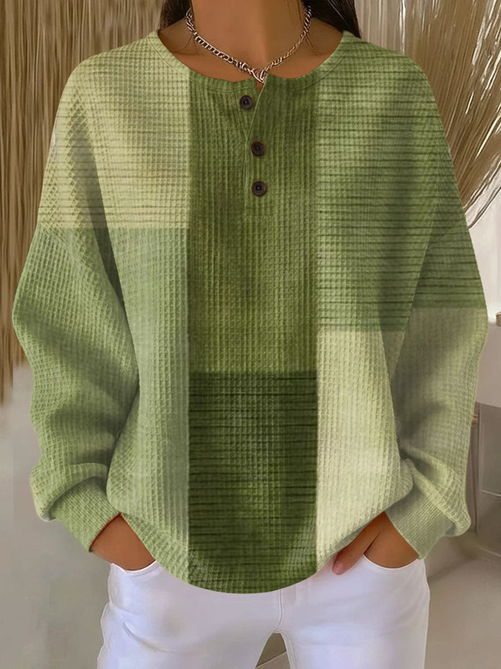 Damen Relaxed Fit Waffle Pullover