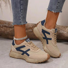 Damen Retro Sneaker mit Schnürung
