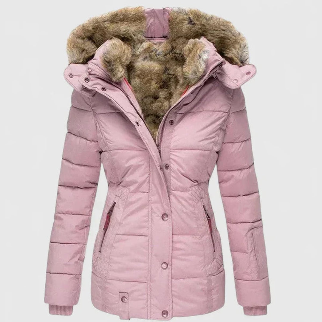 Damen Winterjacke Tailliert mit Kapuze