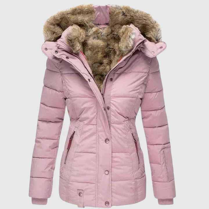Damen Winterjacke Tailliert mit Kapuze