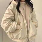 Damen Winterjacke Oversized mit Sherpa-Futter