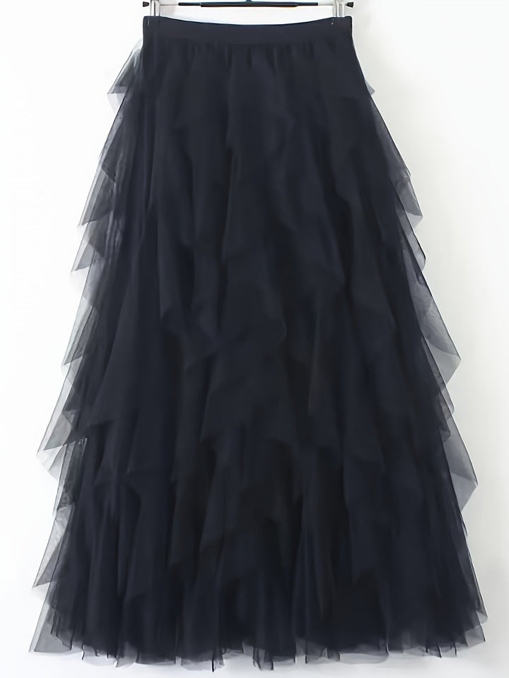 Damenrock Elegante Mehrlagige Volant Romantisches Festkleid