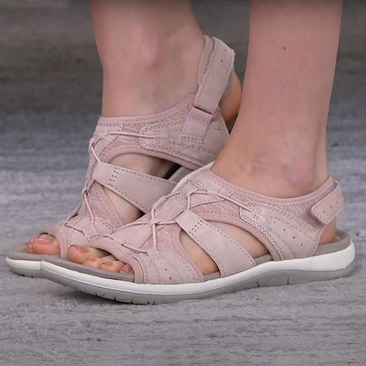 Heidi - Damen Sandalen mit Klettverschluss und Mesh-Einsätzen