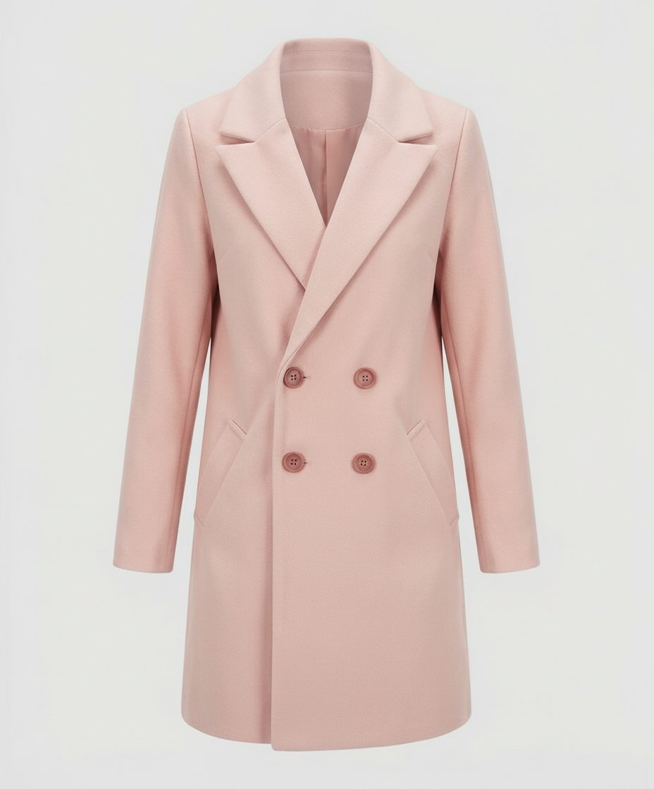 Flavie | Damen Doppelreihiger Wollmantel