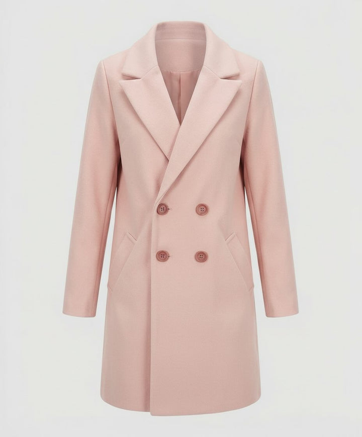 Flavie | Damen Doppelreihiger Wollmantel