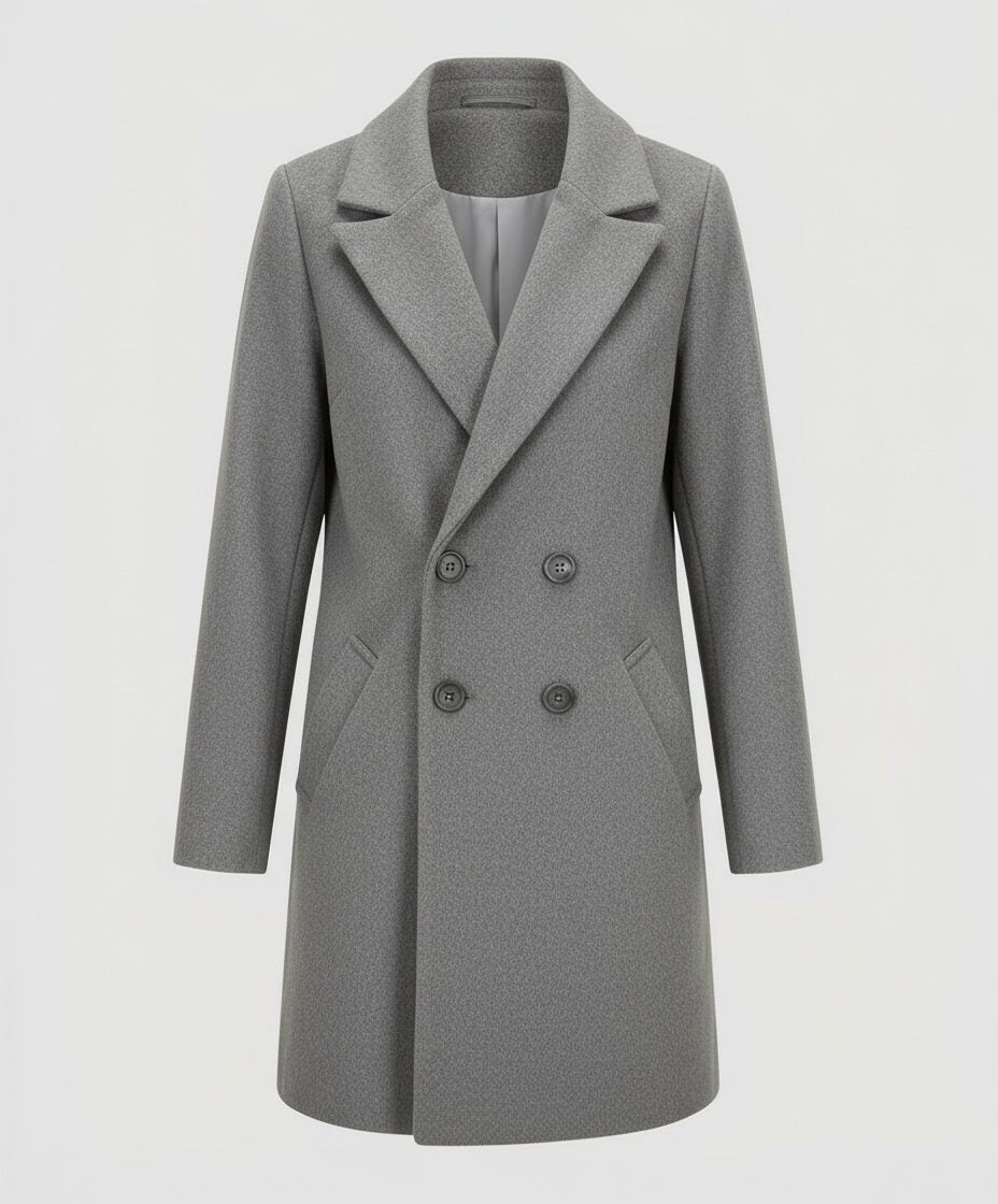 Flavie | Damen Doppelreihiger Wollmantel