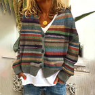 Gestreifte Damen Strickjacke – Herbstzauber Lurena