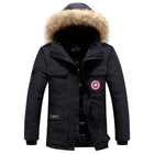 Dravund | Herren Winterjacke Gefütterte Parka mit Fellkapuze