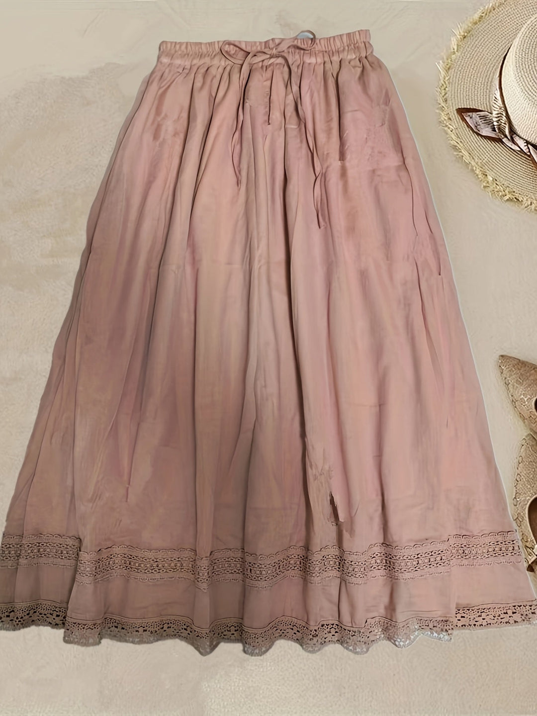 Damen Unterrock Vintage Romantisch Mit Spitzen-Details Für Den Sommer