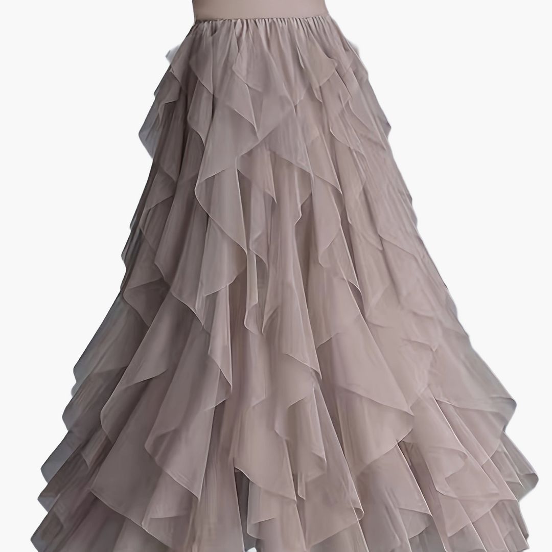 Damenrock Elegante Mehrlagige Volant Romantisches Festkleid