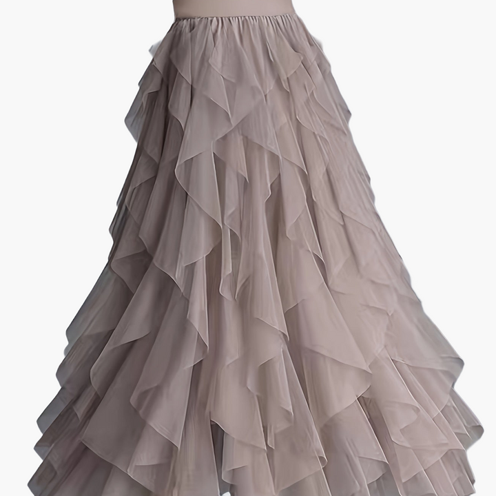 Damenrock Elegante Mehrlagige Volant Romantisches Festkleid