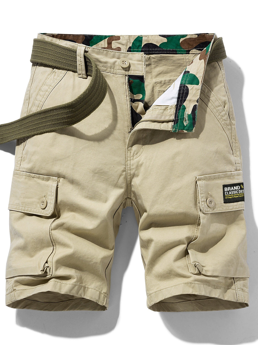 Lässige Cargo-Shorts für Herren mit Gürtel und Taschen
