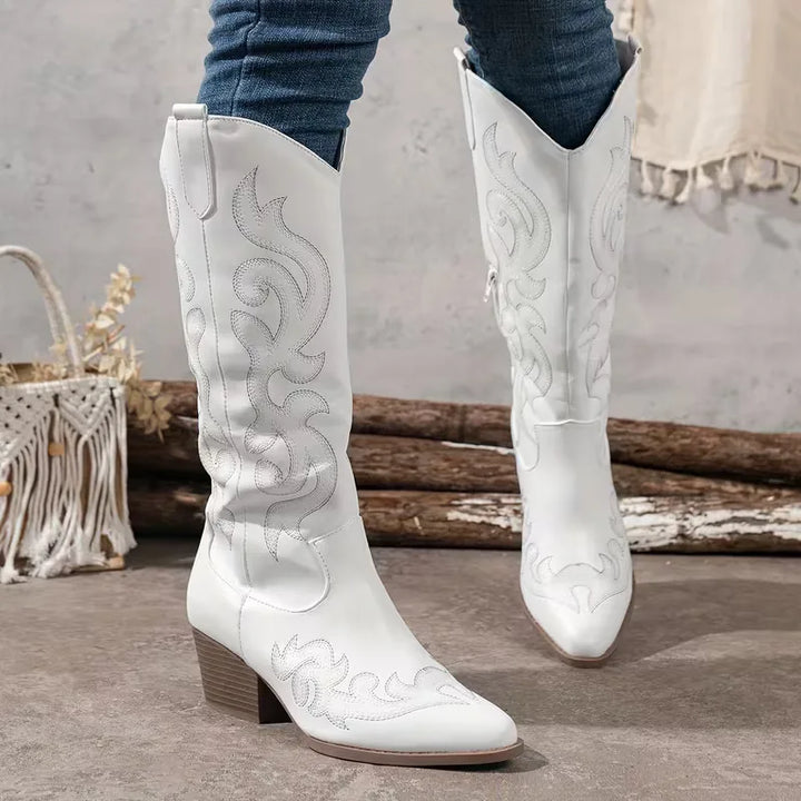 Cowboy-Stiefel mit Stickerei