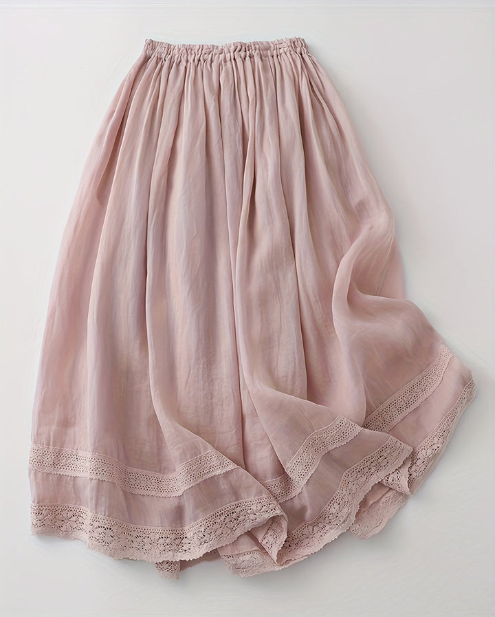 Damen Unterrock Vintage Romantisch Mit Spitzen-Details Für Den Sommer
