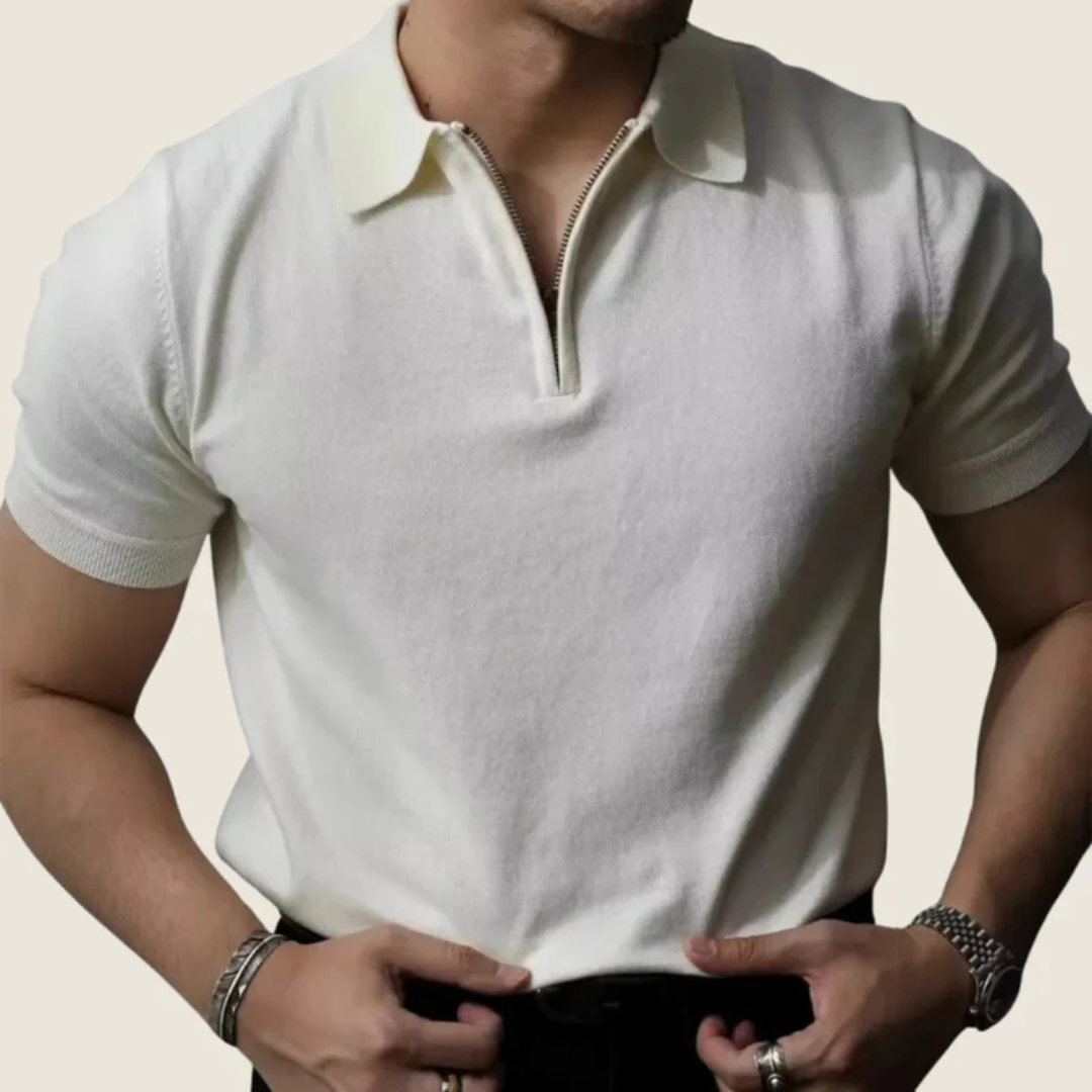 Elmar | Herren Poloshirt Mit Reißverschluss Sommer