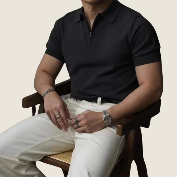 Elmar | Herren Poloshirt Mit Reißverschluss Sommer