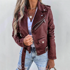 Eva | Stilvolle gefütterte Lederjacke mit Reißverschluss