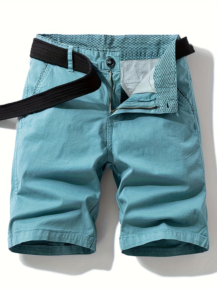 Herren-Bermudashorts mit Gürtel für Freizeit &amp; Urlaub