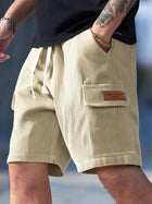 Herren-Shorts mit Kordelzug und normaler Passform für den täglichen Gebrauch